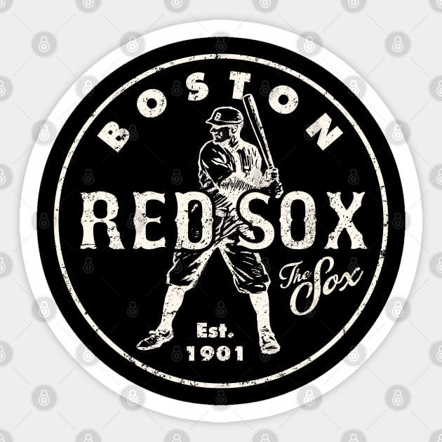 Vintage Boston Red Sox by Buck Tee Sticker by Buck Tee